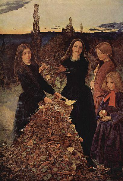 Sir John Everett Millais Herbstlaub Spain oil painting art